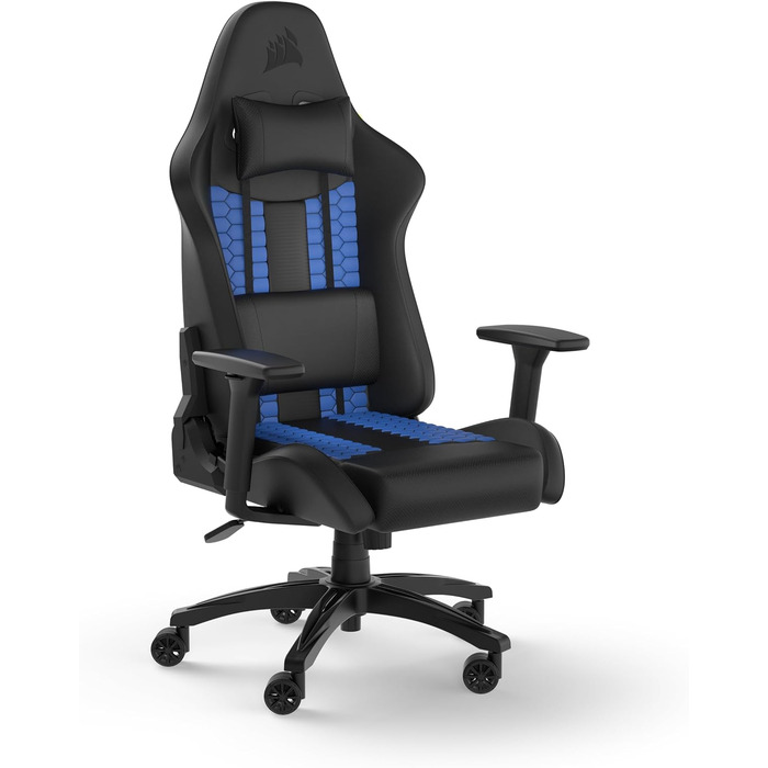 Ігрове крісло Corsair TC100, чорне та синє, універсальний розмір