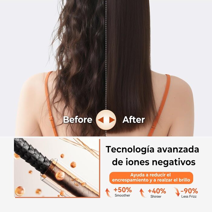Hairstyler 5 в 1 Coandă-ефект: Фен-щітка, автоматичний локон, об'єм, сушка - перламутрово-білий (350г)