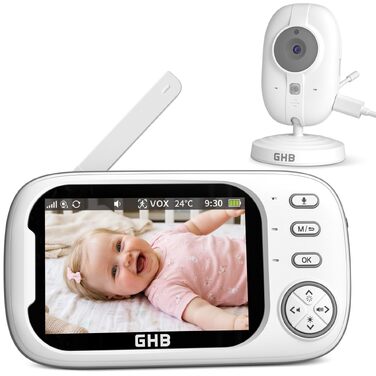 Відеоняня GHB з камерою та 3,5-дюймовим LCD-дисплеєм, електронний радіомонітор для дітей