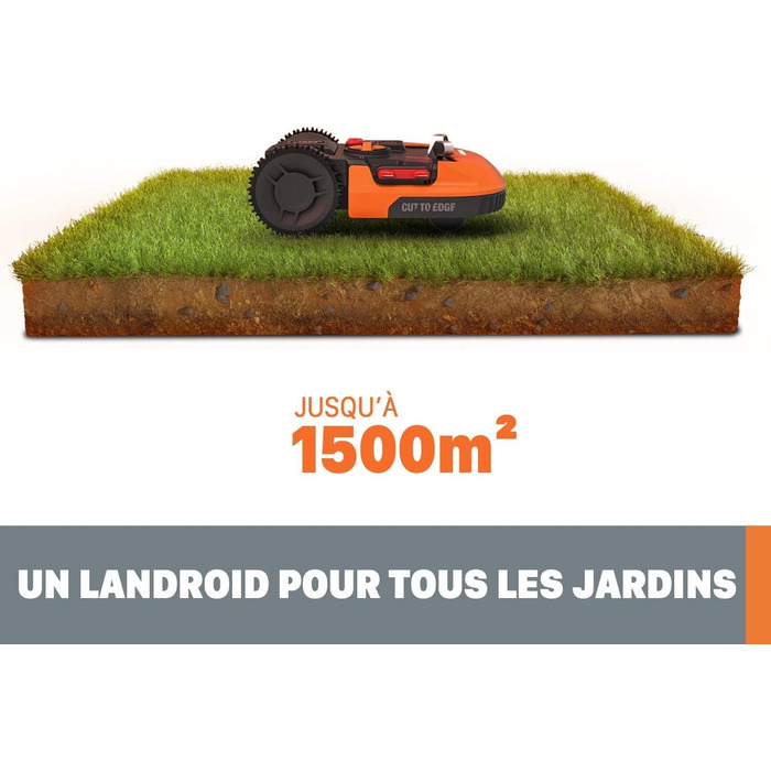 Робот-газонокосарка WORX Landroid L WR153E для великих газонів до 1500 м², акумуляторна, автоматична косарка
