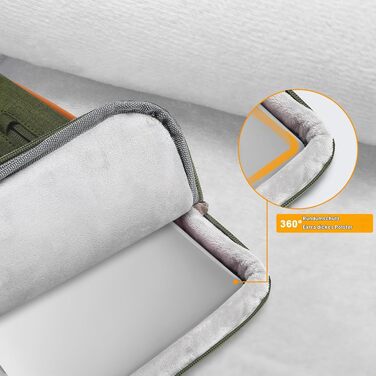 Чохол для ноутбука MOSISO 360° на 16 дюймів для MacBook Pro M1 M2 M3 M4 M5, Lenovo, HP, оливковий