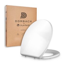 Преміум сидіння для унітаза Dombach Celesto з мікроліфтом (м'яке закриття), овальна форма, білий колір, знімна кришка