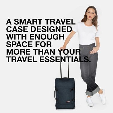 Валіза Eastpak TRANVERZ S 42 л, 51×32,5×23 см, синя джинсова