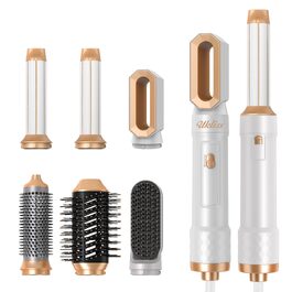 UKLISS Airstyler 5-в-1: Фен-щітка для волосся з насадкою для завивки, іонізація, золотий колір