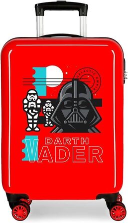 Червона валіза Star Wars Galactic Empire, ABS, 38x55x20 см, 34 л, 2 кг, 4 колеса, кодовий замок, ручна поклажа