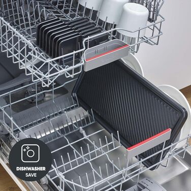 Ракле-гриль SEVERIN RG 2365 Black Line Lite для 8 осіб з антипригарною гриль-панеллю та глибокими піддонами, посудомийка-safe