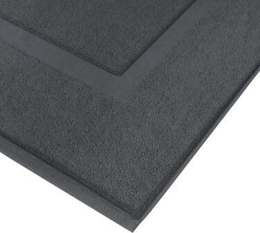 Бавовняний килимок для ванної Utopia Towels, 2 шт, 53x86 см, сірий, махровий, праний