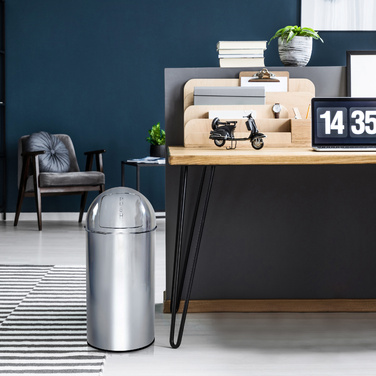 Сміттєвий кошик PUSH 35Л, хром, серія OFFICE
