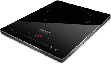 Індукційна плита Taurus Darkfire, 2100 Вт, 8 режимів, портативна, діаметр до 20 см, таймер, ультратонкий дизайн