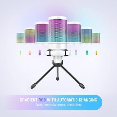 Ігровий USB мікрофон FIFINE для ПК, PS4, PS5, Mac з підставкою, кнопкою вимкнення звуку, поп-фільтром, антивібраційним кріпленням, для стрімінгу, подкастів, студії