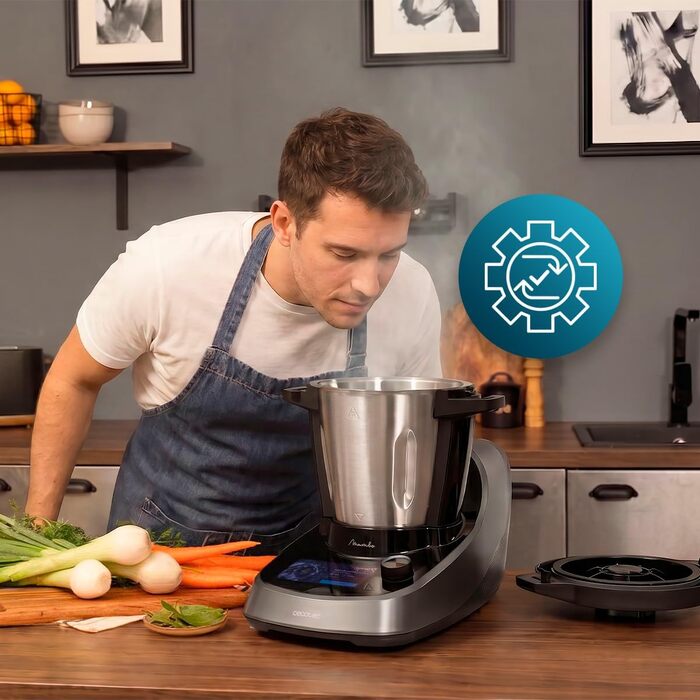 Кухонний комбайн Cecotec Mambo Touch Daily: 37 функцій, керування через WLAN App, чаша з нержавіючої сталі 3.3 л, вбудовані ваги, 10 рівнів нагріву