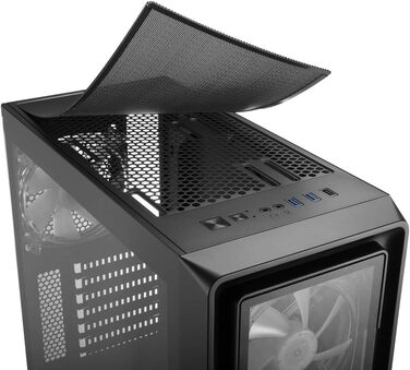 Комп'ютерний корпус Sharkoon TK4 RGB зі скляною панеллю, підсвітка RGB, для ігрового ПК
