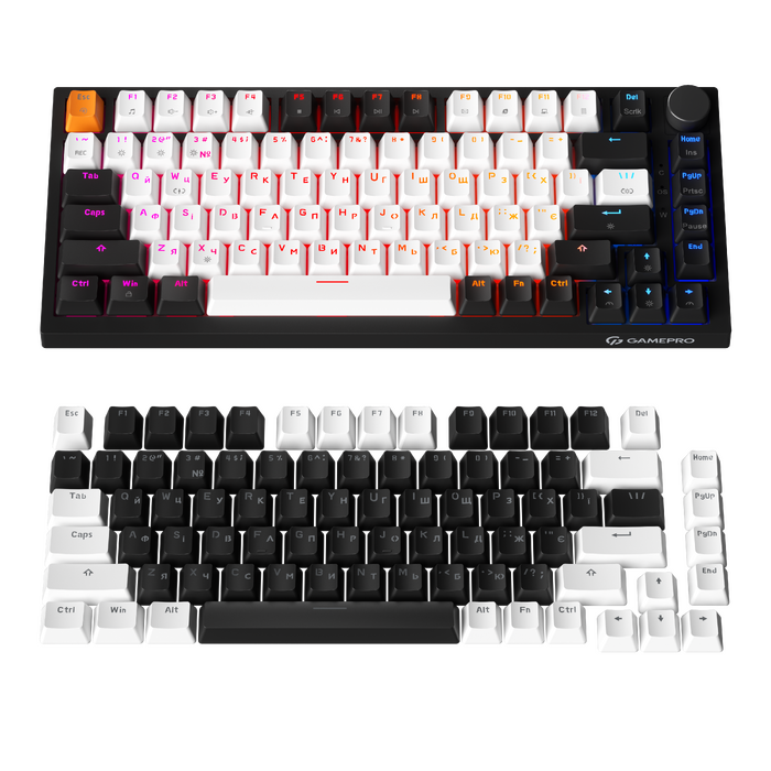 Дротова механічна клавіатура GamePro MK160 V2 Warden QLAB Sakura Black (MK160-V2-B-QS)
