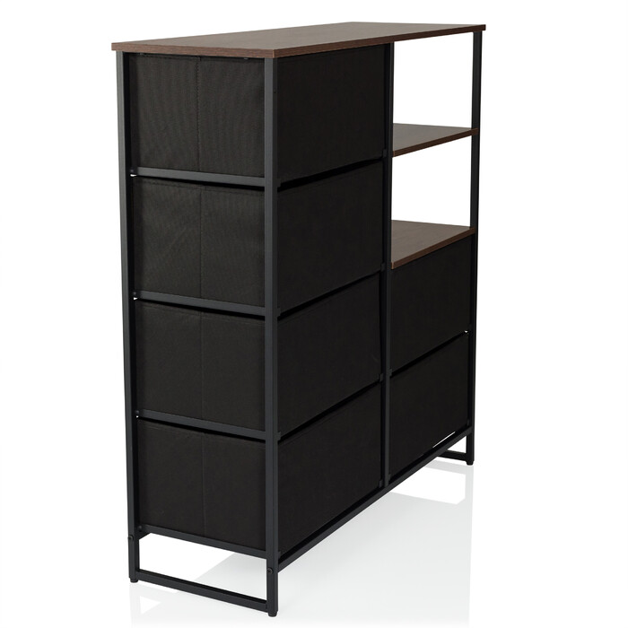 Комод RAGALA 84x30x92см 6 шухляд 2 відкритих відділення копчений дуб hjh LIVING