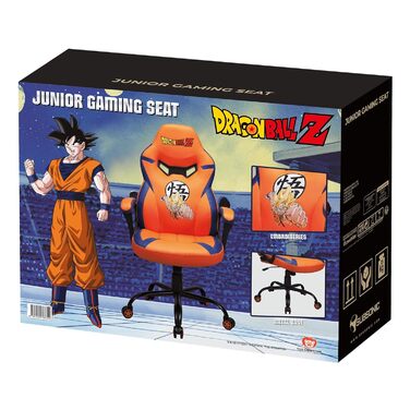 Ігрове крісло SUBSONIC Dragon Ball Z для геймерів, чорне з золотом, офіційна ліцензія, дитячий офісний стілець
