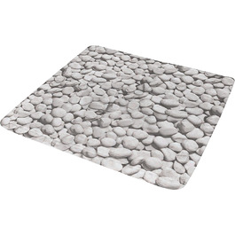 Килимок для душу Kleine Wolke Stepstone, ПВХ, сірий, 55x55 см