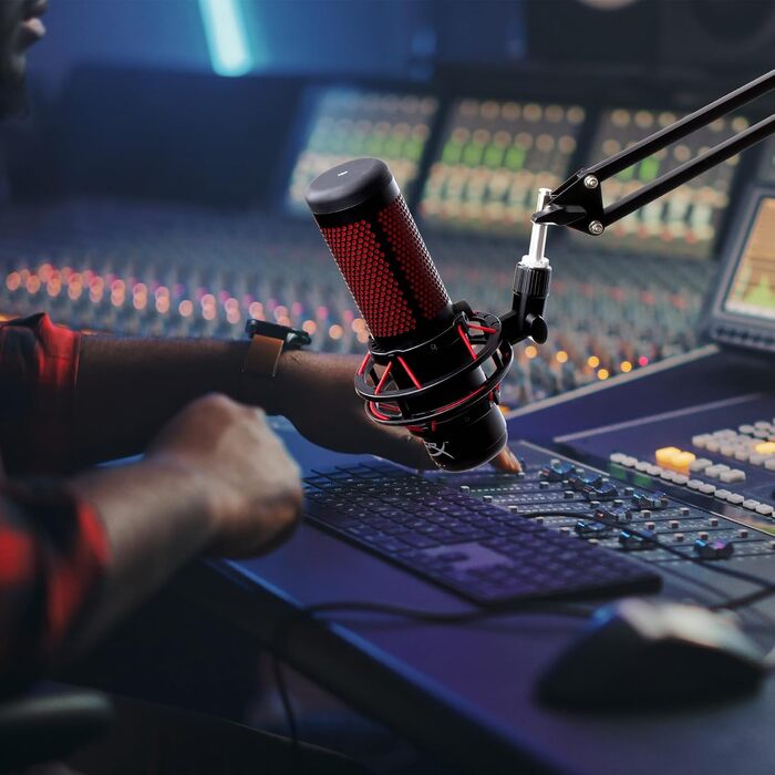 Універсальний пантограф для мікрофона YOUSHARES для HyperX QuadCast S/2S, Blue Yeti, Rode PodMic, Razer Seiren V3 Mini — стрімінговий тримач для геймінгу та подкастингу, чорний