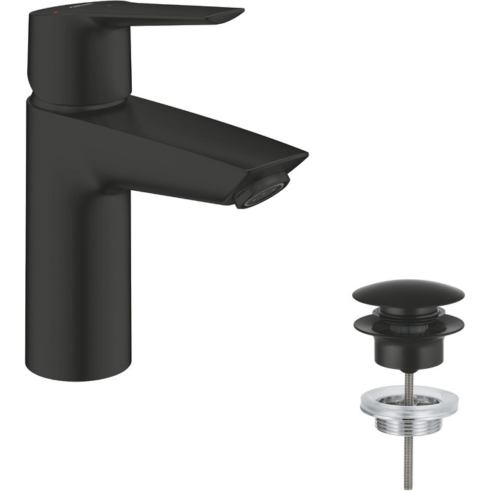 Змішувач для ванної кімнати GROHE Start, економічний, холодна вода в середній позиції, з Pop-Up клапаном, хром, 23551002 (Push-Open, водозберігаючий)