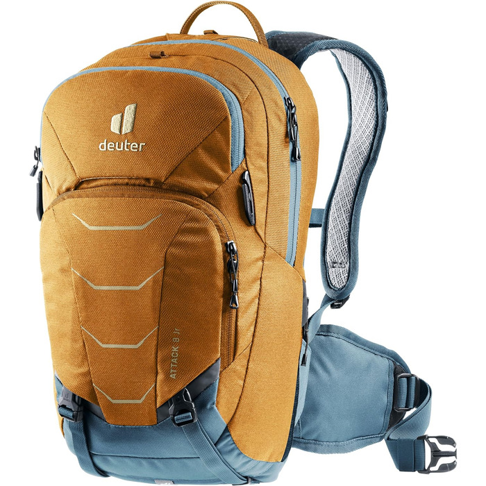Дитячий рюкзак Deuter Attack 8 Jr з протектором, 8 л, кориця-блакитний, унісекс