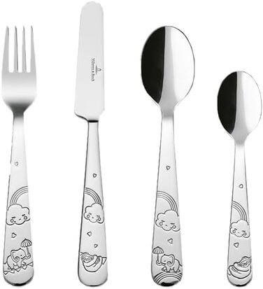 Дитячий набір столових приборів Villeroy & Boch Boho Kids 'Walk like an elephant' (4 шт.) - нержавіюча сталь, для дітей, миється в посудомийній машині