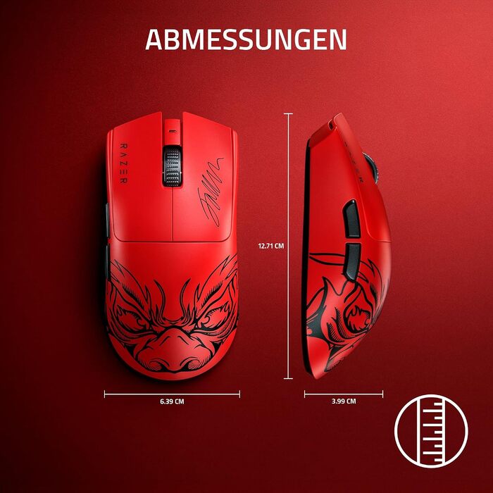Ігрова бездротова миша Razer Viper V3 Pro Faker: сенсор Focus Pro 30K DPI, перемикачі 2-го покоління, частота опитування 4000 Гц, для PC/Mac