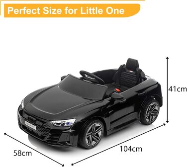 Дитячий електромобіль LEADZM 12V з музикою, сигналом і фарами, дистанційне керування, швидкість 3-5 км/год, для дітей, білий/чорний