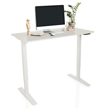 Письмовий стіл STAND BASIC 120 x 60 електричний регульований по висоті білий hjh OFFICE