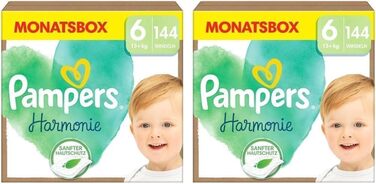Підгузки Pampers Harmonie розмір 6, для дітей від 13 кг, 144 шт, білі