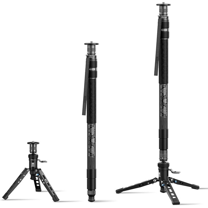 Монопод SIRUI SVM-145P Rapid System, карбоновий, 145 см, педаль, швидке регулювання, легкий 1.52 кг, навантаження до 10 кг