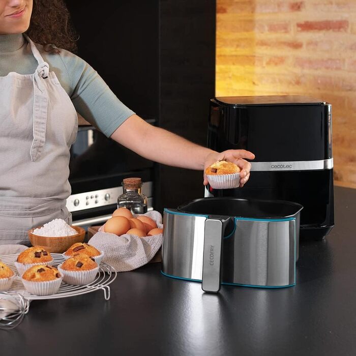 Фритюрниця повітряна Cecotec Cecofry Full Inox 5500 Pro, 5.5 л, 1700 Вт, з аксесуарами