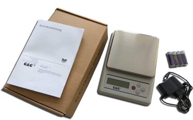 Кухонні ваги G&G KF6K цифрові 6 кг/0.1 г, з автовимкненням та живленням від мережі/батарейок (10 кг/1 г)