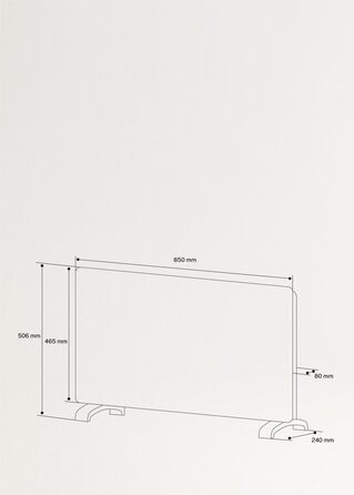 Електричний скляний конвектор CREATE/WARM CRYSTAL 2500W, Wi-Fi, тиха робота, чорний