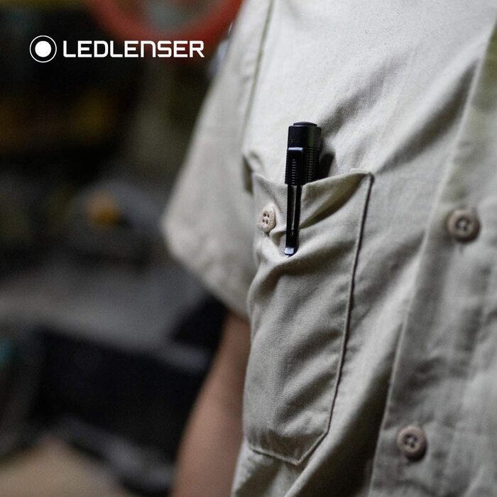 Ліхтарик Ledlenser P2R Work Mini LED для майстерні та майстрів, акумуляторний, 110 люмен, фокусування, 90 м, USB-зарядка, кліпса