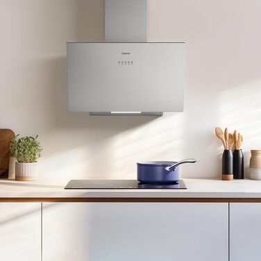 Похила витяжка CIARRA CBCS6762A A+++ 60 см, нержавіюча сталь, продуктивність 650 м³/год, з вугільним фільтром CBCF003, режим рециркуляції та відведення