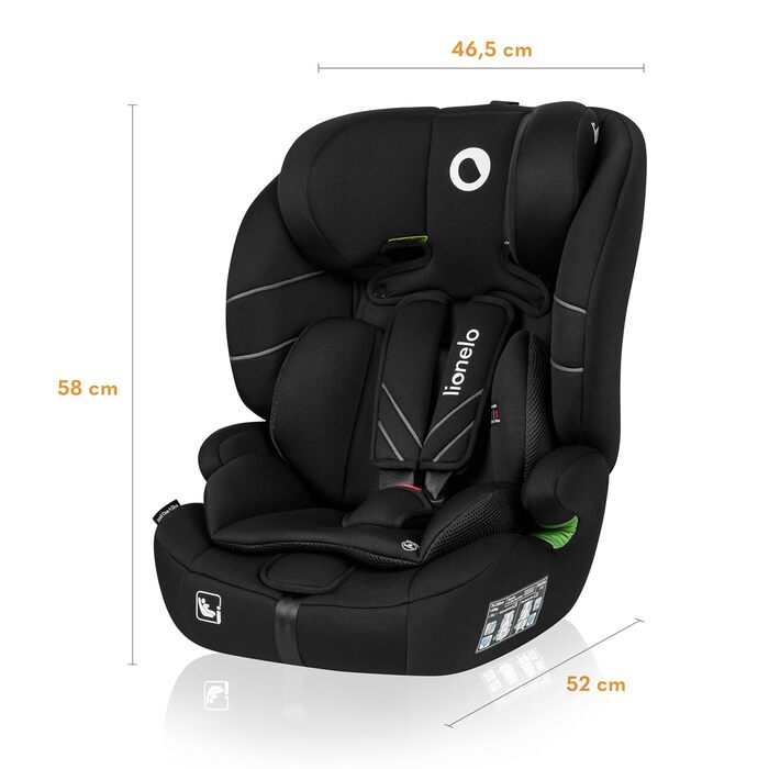 Автокрісло Lionelo Levi One i-Size 76-150 см, Група 1 2 3, Чорний, R129 i-Size