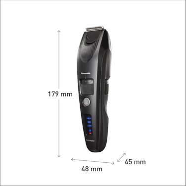 Триммер для бороди Panasonic ER-SB40-K803: професійний, водонепроникний, 20 насадок, акумулятор, чорний