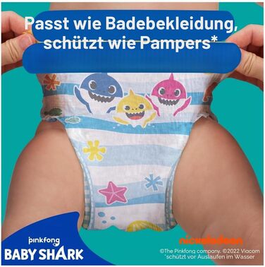 Одноразові плавальні трусики Pampers Splashers, розмір 5/6 (14кг+), набір 8 пачок по 10 шт (80 шт)