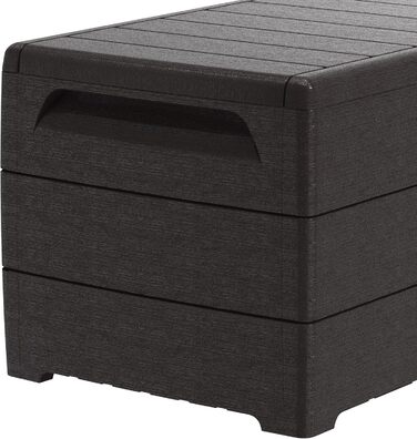 Водонепроникна пластикова скриня Duramax Cedargrain Durabox 270л для саду з колесами та ручками, коричнева