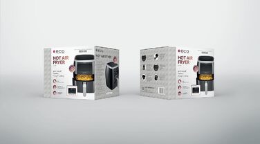 Фритюрниця з гарячим повітрям ECG AF 6000, чорна, 6 л, електрична