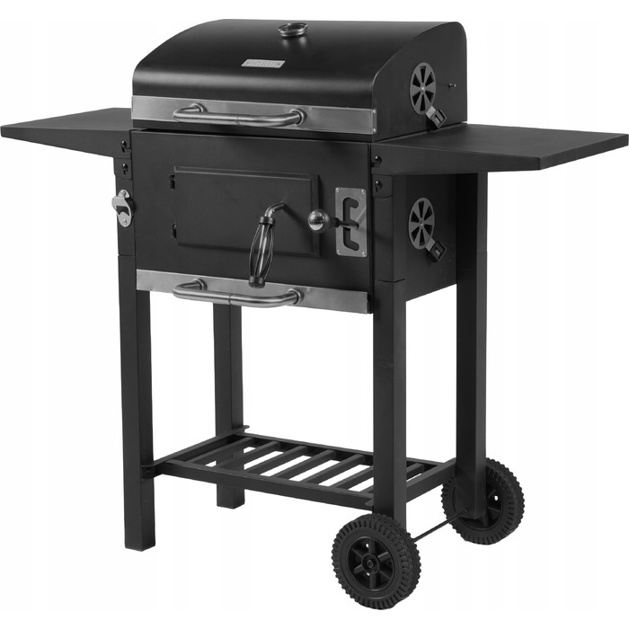 Садовий вугільний гриль BBQ XXL з кришкою, попільничкою, регулятором та термометром