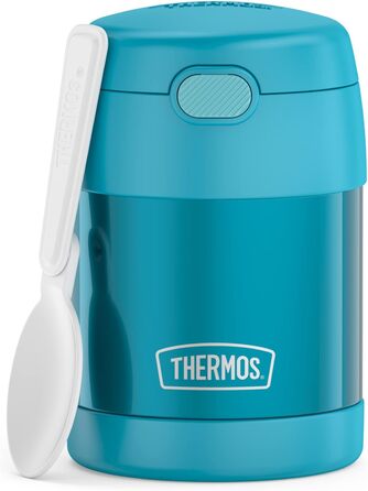 Дитячий термос для їжі THERMOS FUNTAINER 0,3 л, бірюзовий, з ложкою, для супу, мюслі, зберігає тепло 5 годин, холод 7 годин, герметичний