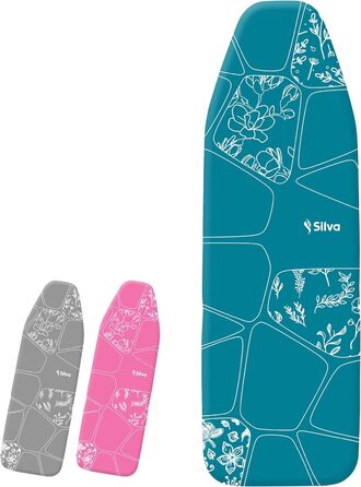 Чохол для прасувальної дошки Silva 120x40 см, туркус, 100% бавовна, 5 мм фетр, для парової станції та праски