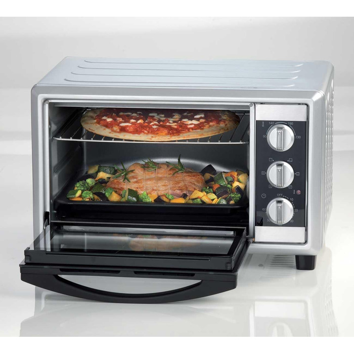 Духовка електрична Ariete Bon Cuisine 250, 25 літрів, срібляста - з конвекцією, 6 режимів, таймер 60 хв, до 230°C, 1500 Вт