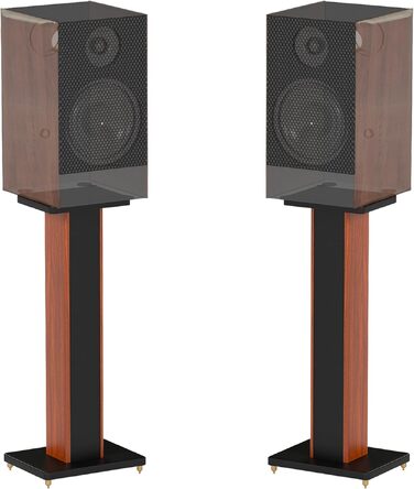 Стійки під колонки Holz Braun Schwarz, 70 см – Преміум стійкі для дому та студії з прихованою проводкою