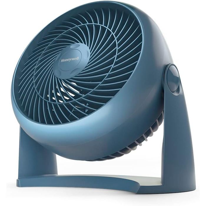 Вентилятор Honeywell TurboForce HT900NE4, синій, настільний і настінний, 3 швидкості, тиха робота, регульований нахил до 90°