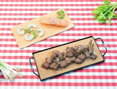 Розенштейн & Зене Кедрові дошки для гриля, 2 шт., з металевою рамкою, для копчення на вугільних і газових грилях