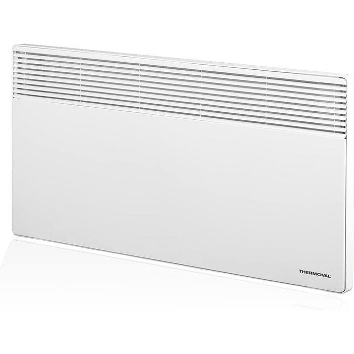 Електричний конвектор Thermoval TX 2500, 2,5 кВт, IP20, підлоговий або настінний електрообігрівач для дому та офісу, білий