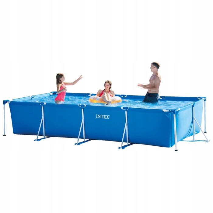 Каркасний прямокутний садовий басейн Intex 450x220x84 см, арт. 28273