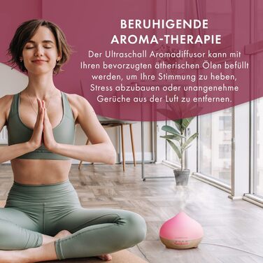 Ультразвуковий аромадифузор The Body Source 300 мл з LED-підсвіткою, таймером і зволожувачем повітря для ефірних олій — ароматерапія для дому, офісу, спа