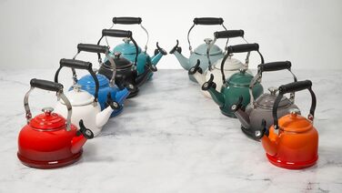 Емальований чайник Le Creuset Halber зі сталі з металевим фінішем, 1.25 л, колір «Морська сіль»